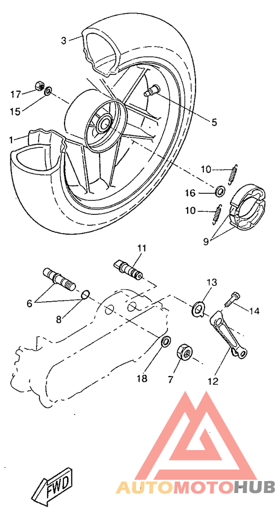 Переднее колесо