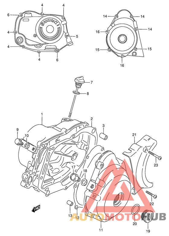Crankcase cover ass`y  (v