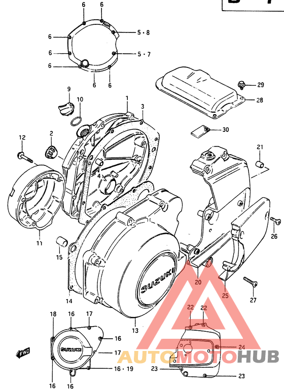 Crankcase cover ass`y  (v