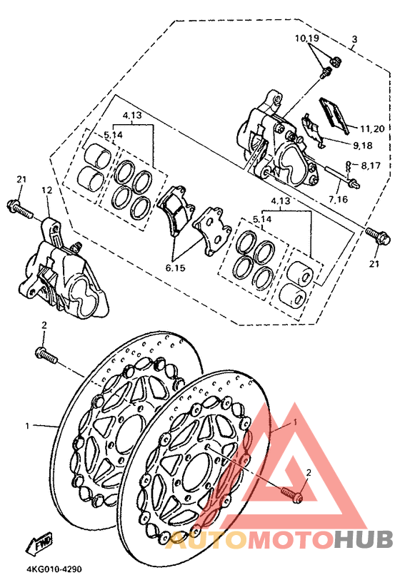 Front brake. caliper