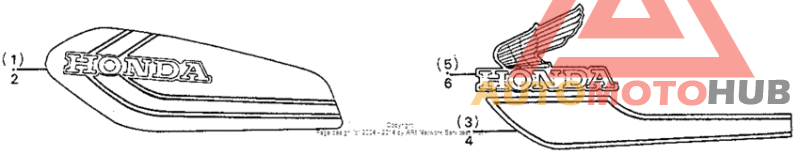 Fuel tank stripe 77-79