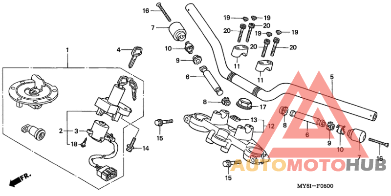 Handle pipe/top bridge