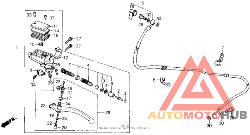 Clutch master cylinder 86