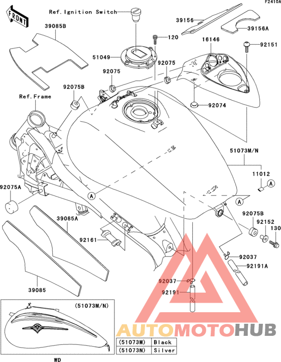 Fuel tank(1/2)(p2h)