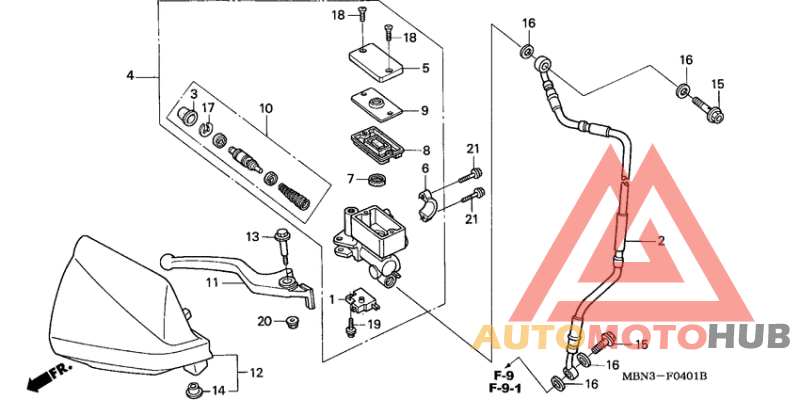 Fr. brake master cylinder