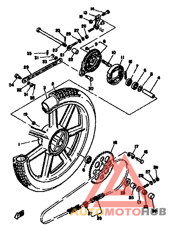 Переднее колесо