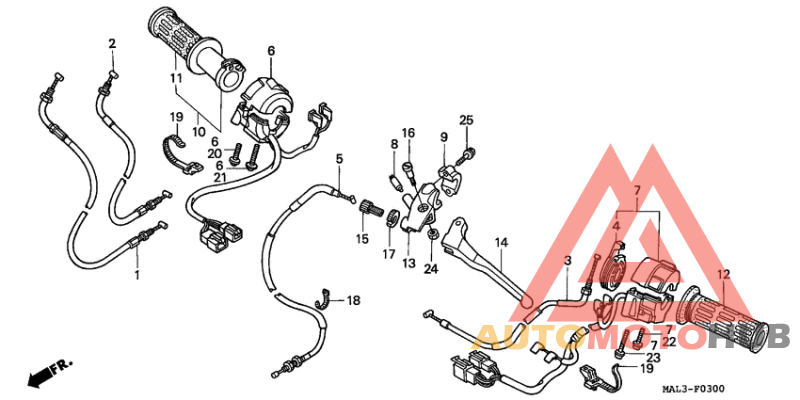 Handle lever/switch/cable