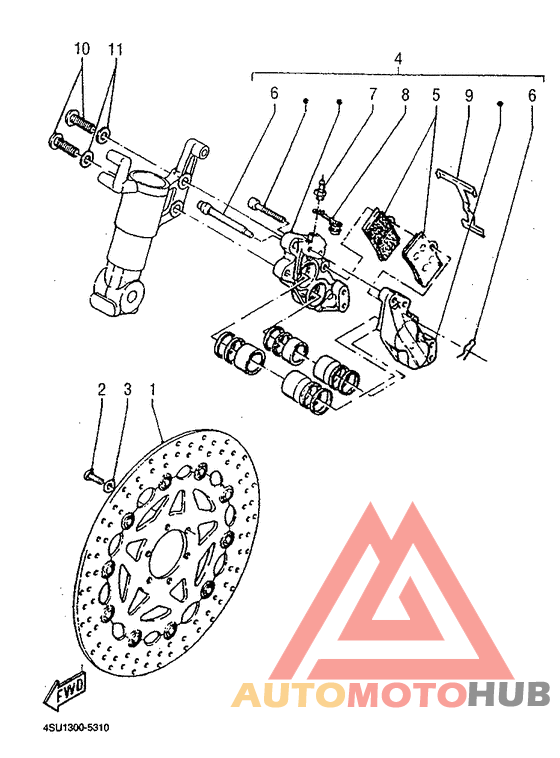 Front brake. caliper