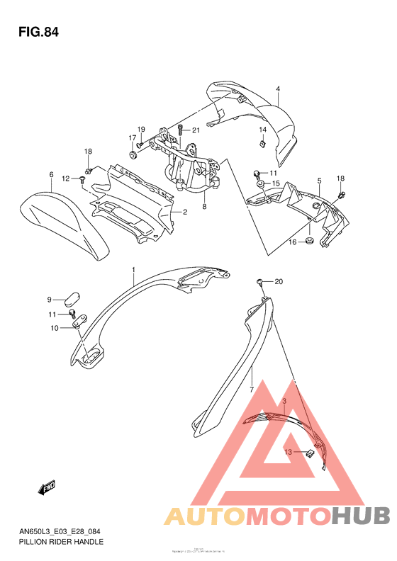 Pillion Rider Handle (An650L3 E03)