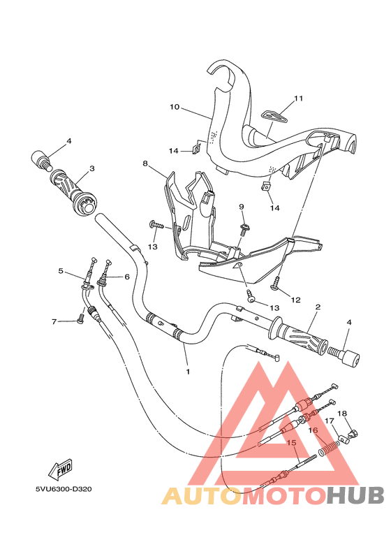 Steering handle & cable