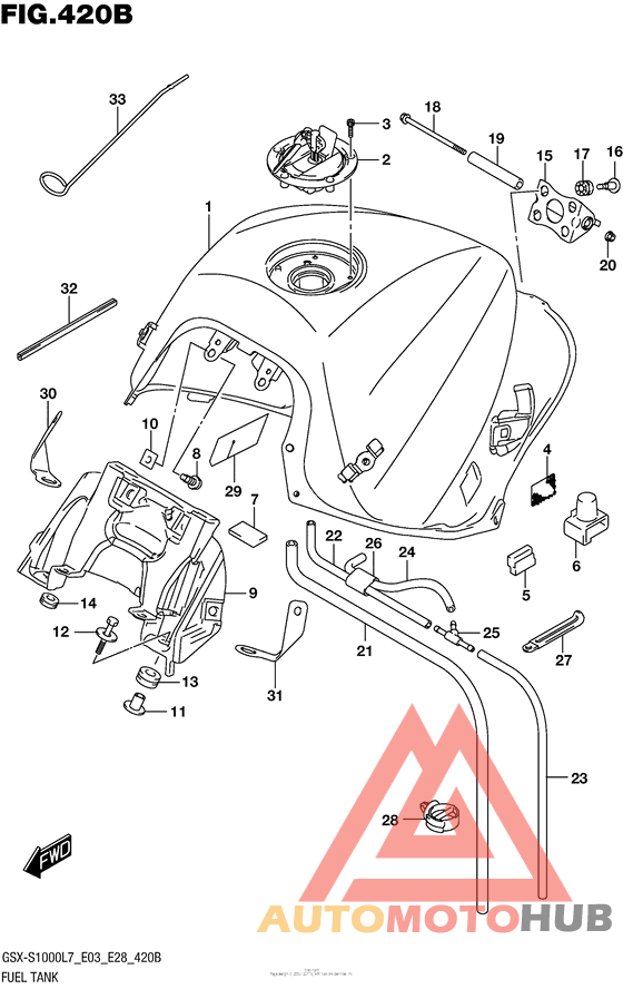 Fuel Tank (Gsx-S1000Al7 E03)