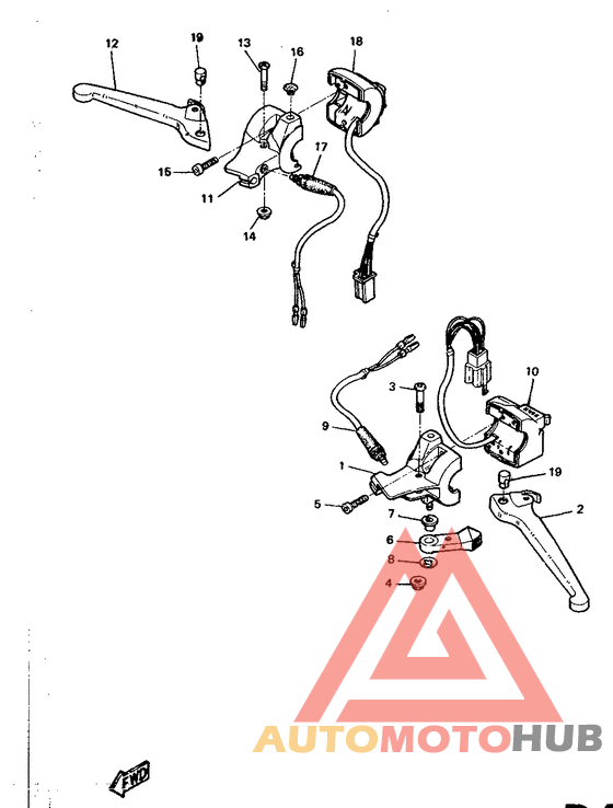 Handle switch. lever