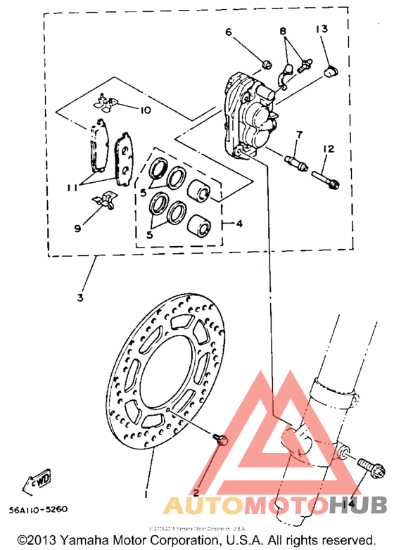 Front brake-caliper
