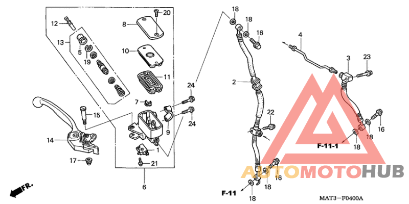 Fr. brake master cylinder