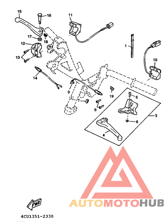 Handle switch. lever