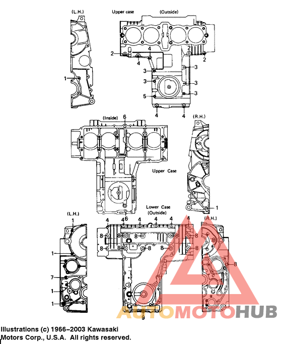 Crankcase bolt & stud pattern