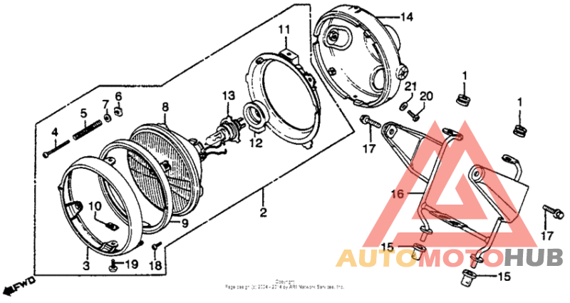 Gl650 headlight