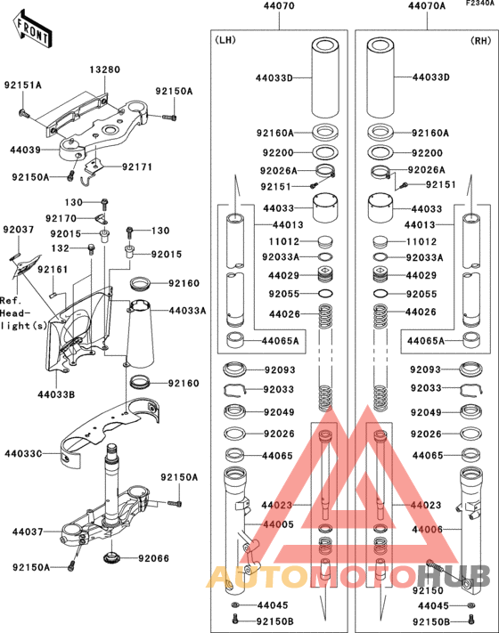 Front fork(1/2)(n7f/n7fa/n8f/n8fa)