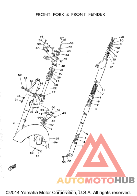 Front fork and fender