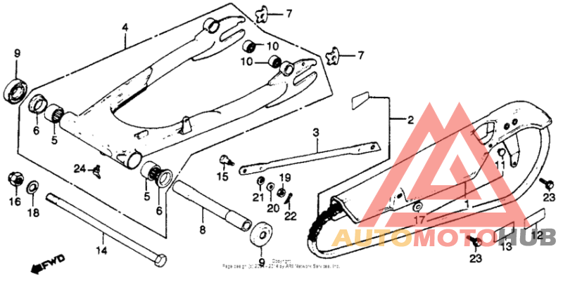 Swingarm + chain case