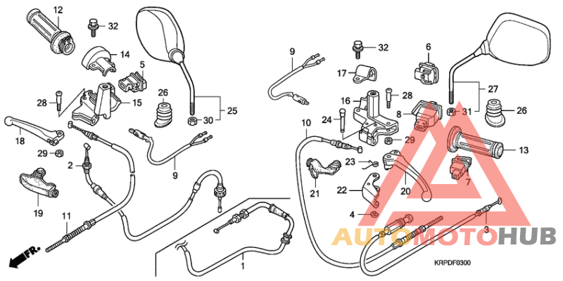 Handle lever/switch/cable