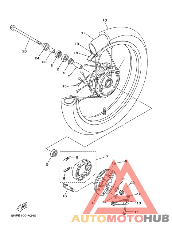 Переднее колесо