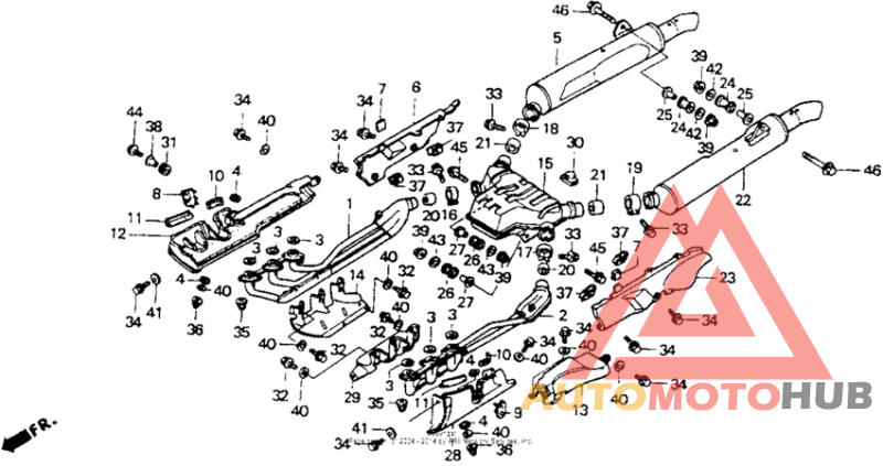Exhaust muffler (a/i)