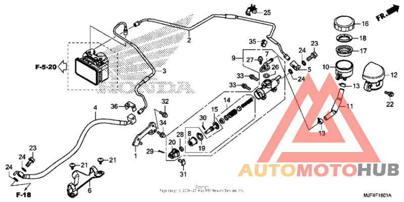 Rear brake master cylinder (2)
