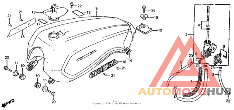 Fuel tank + fuel valve
