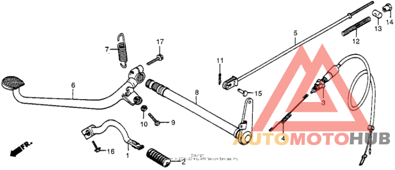 Brake pedal + change pedal