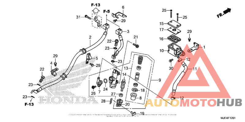 Rear Brake Master Cylinder (Cbr650Fa)