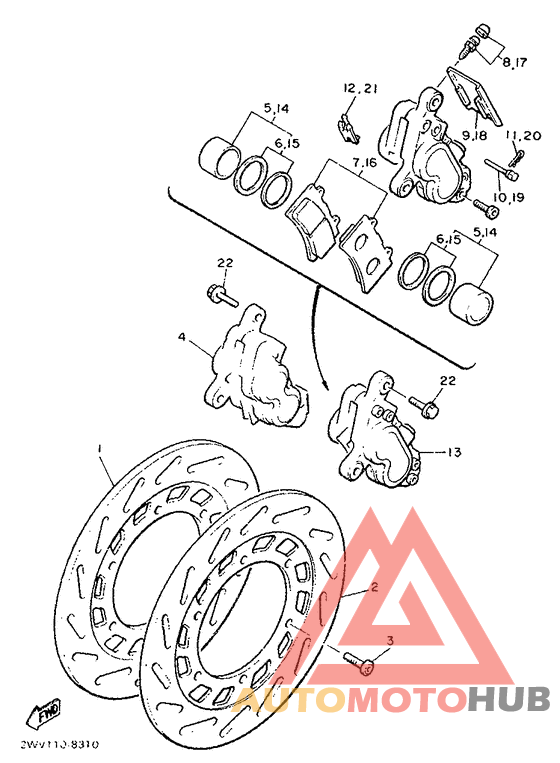Front brake. caliper
