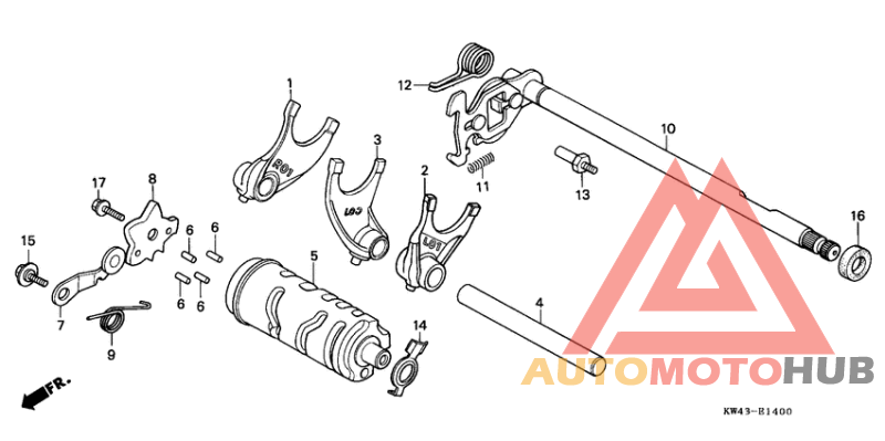 Shift drum/shift fork