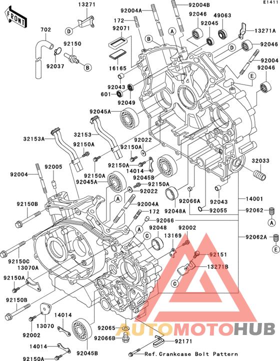 Crankcase(1/2)(vn1500-e2-e4)