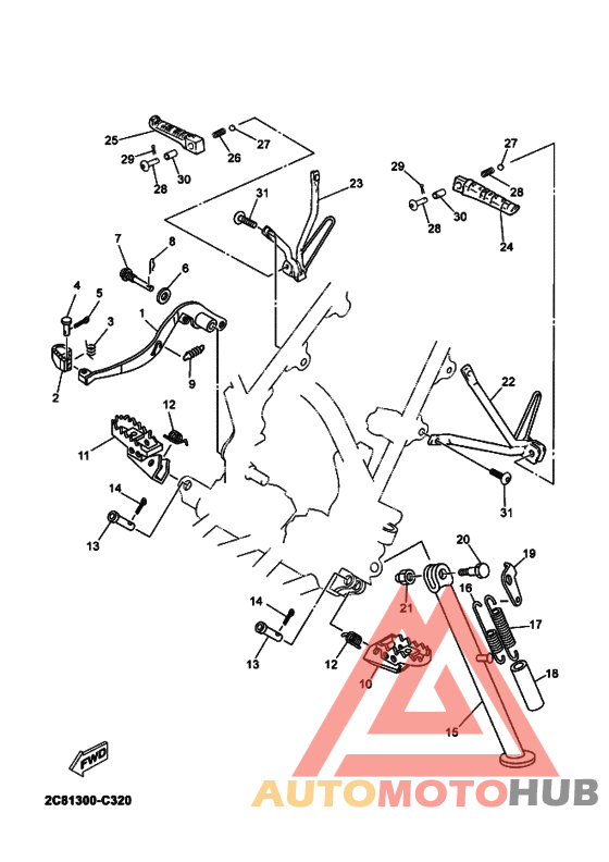 Support & repose pied