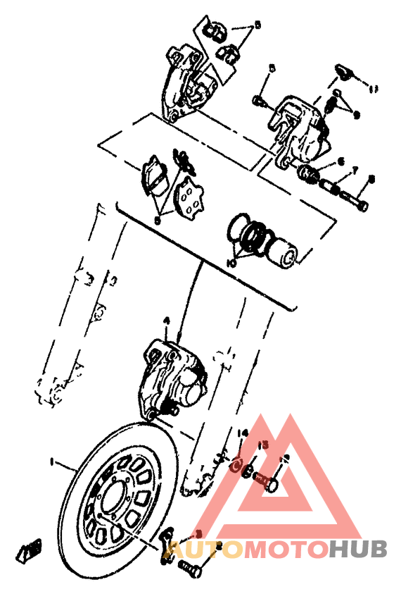 Front brake . caliper