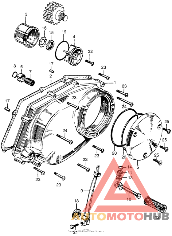 Right crankcase cover + oilfilter