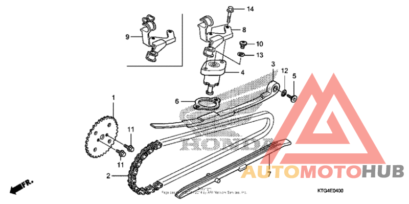 Cam chain + tensioner