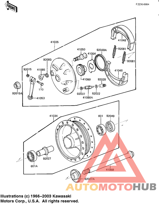Front hub/brake