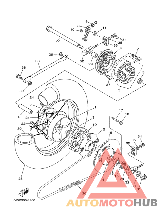 Переднее колесо
