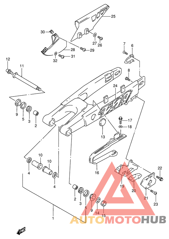 Rear swing arm
