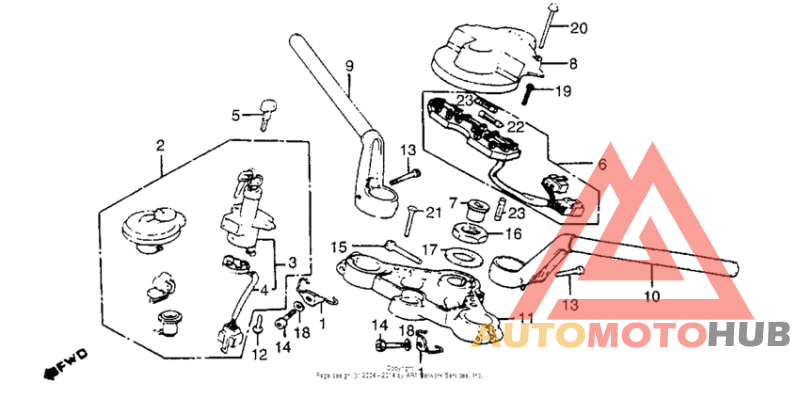 Handlebar + top bridge