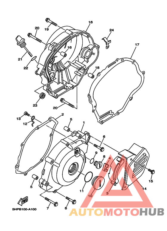 Crankcase cover ass`y  (v
