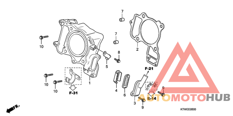 Cylinder/reed valve