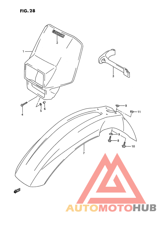 Headlamp cover / front fender