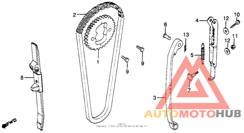 Cam chain + tensioner