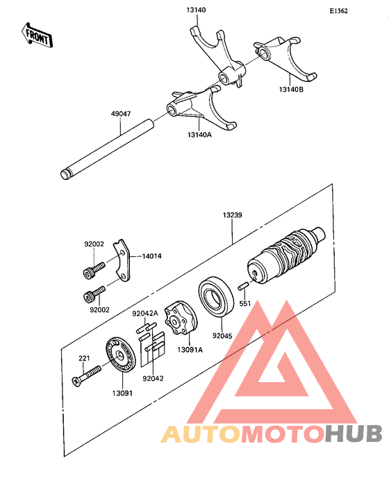 Change drum/shift fork