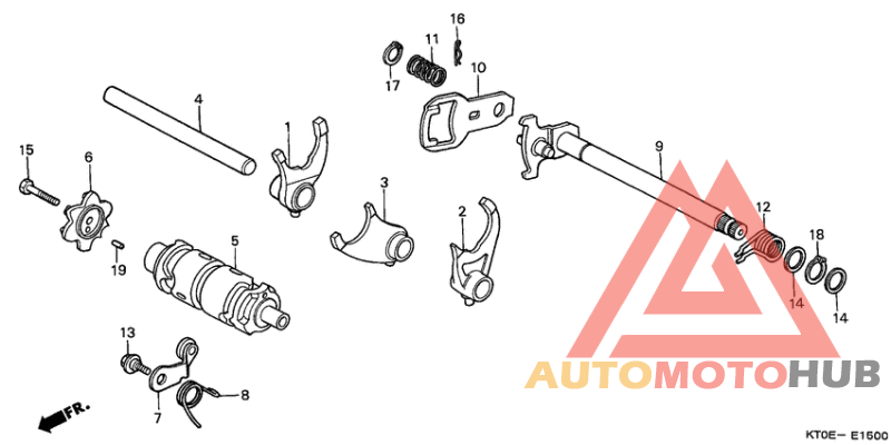 Shift drum/shift fork