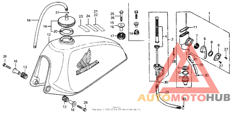 Fuel tank + fuel valve