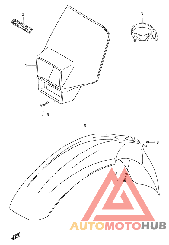 Headlamp cover  front fender